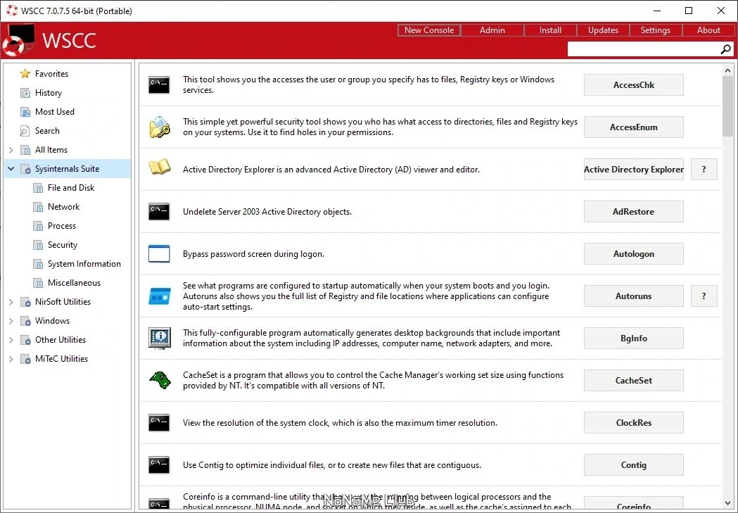WSCC (Windows System Control Center) 7.0.7.5 + Portable — изображение 2