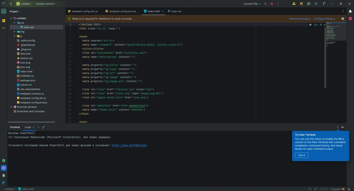 Редактор структуры кода Jetbrains WebStorm 2025.2.4 (x64-arm64) by IDE`a — изображение 2