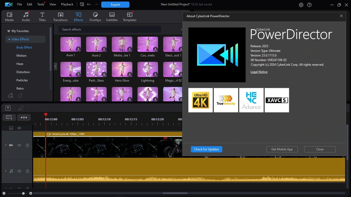 Редактор видео CyberLink PowerDirector 2025 Ultimate 23.0.1113.0 (x64) — изображение 2