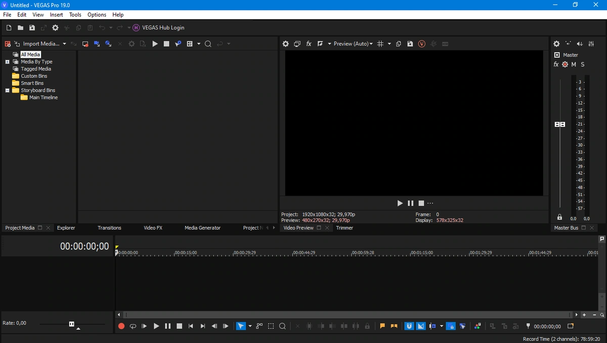 Редактор видео и аудио потоков - MAGIX Vegas Pro 19.0 Build 361 RePack by KpoJIuK — изображение 2