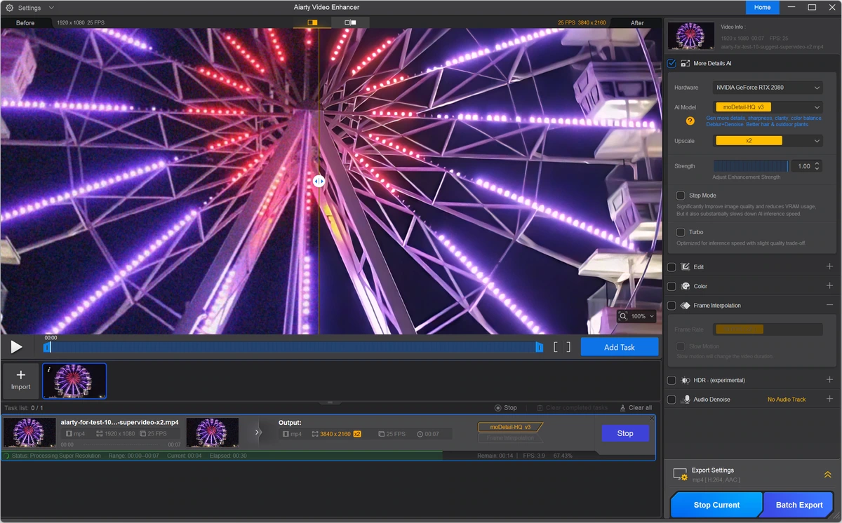 Улучшение видео Aiarty Video Enhancer 3.7 — изображение 2