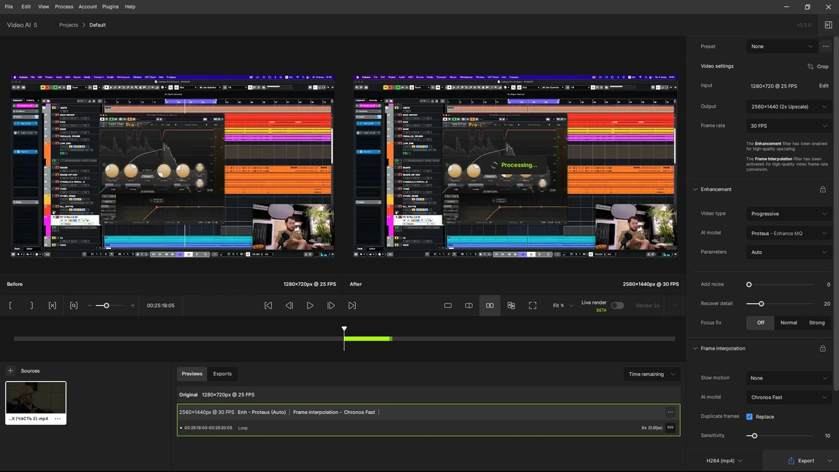 Редактор видео Topaz Video AI 5.3.0 — изображение 2