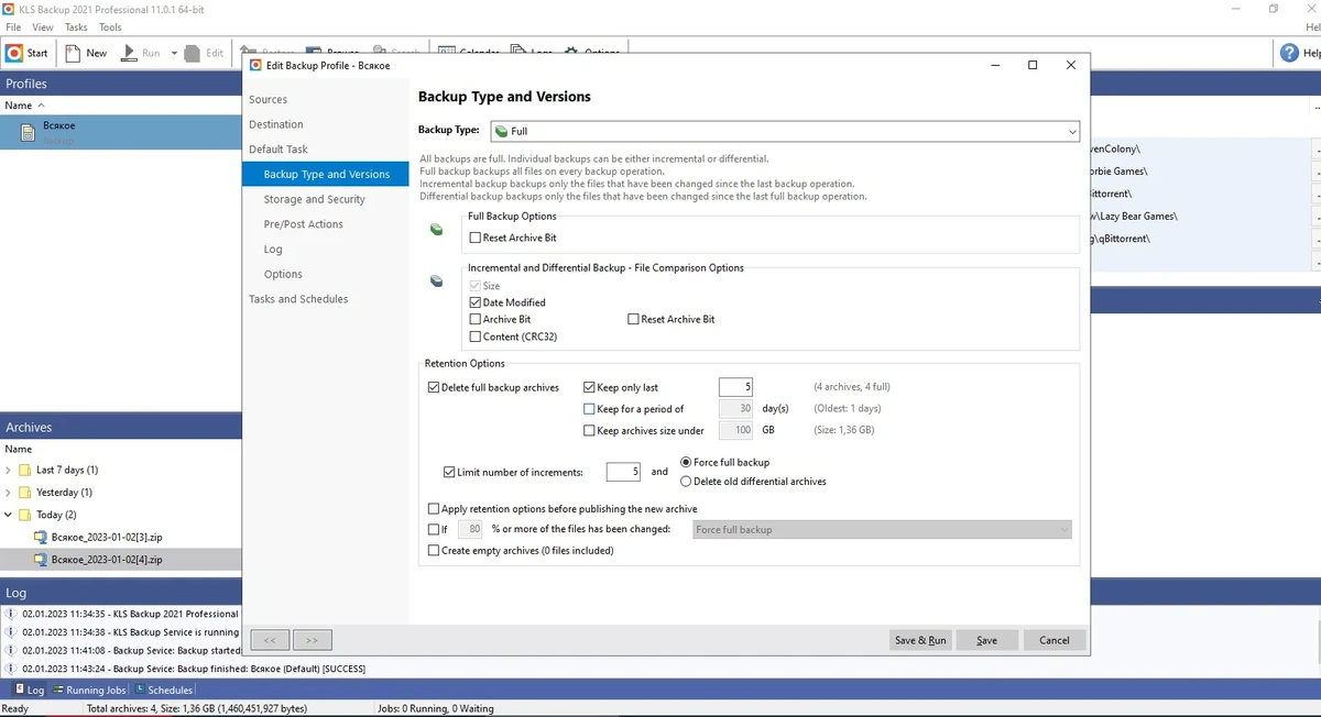 Резервное копирование - KLS Backup 2021 Professional 11.0.1.8 — изображение 2