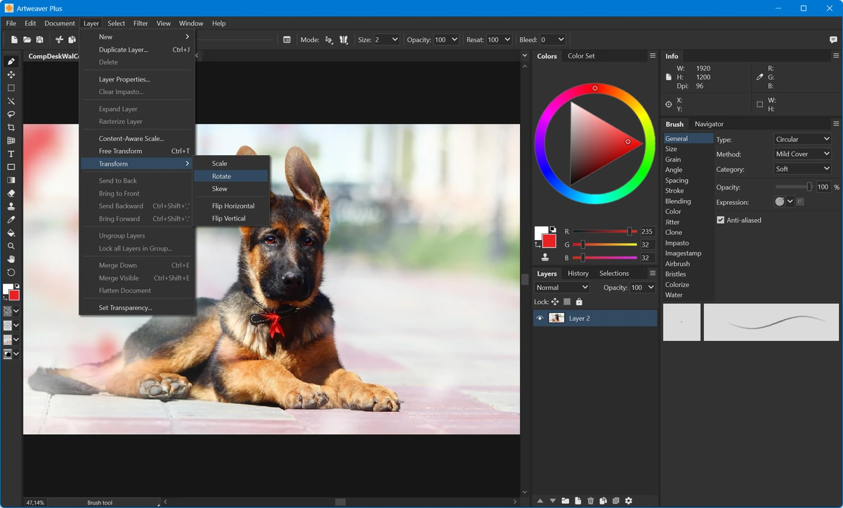 Рисование на изображениях Artweaver Plus 8.1.2.3675 — изображение 2