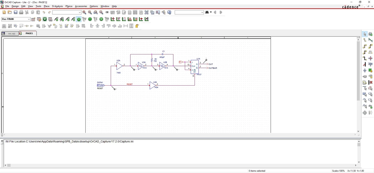 Схемотехника OrCAD Capture PSpice Lite 17.2 — изображение 2