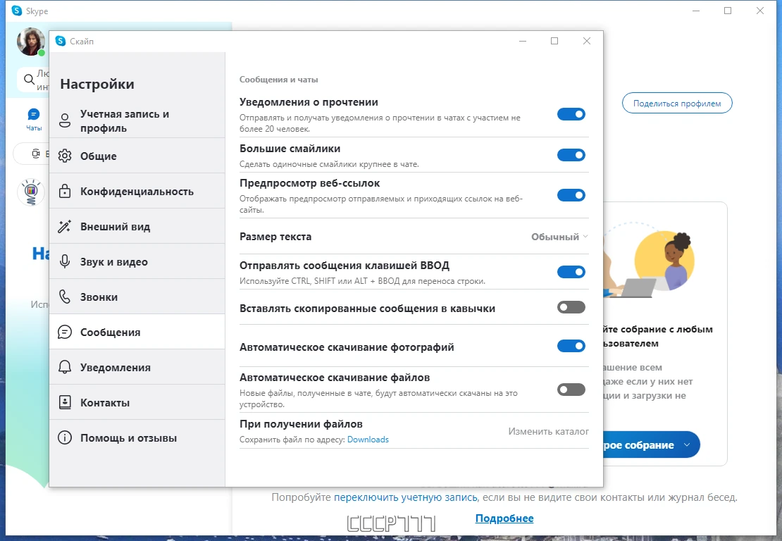 Skype 8.100.0.203 by KpoJIuK — изображение 2