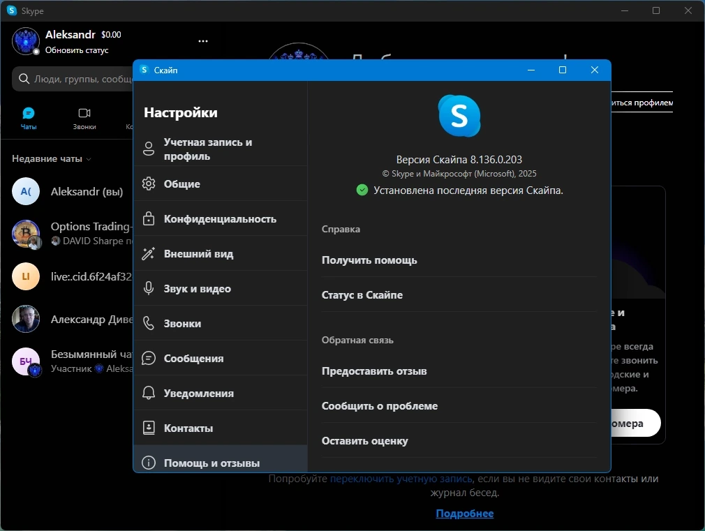 Skype 8.136.0.203 by KpoJIuK — изображение 2