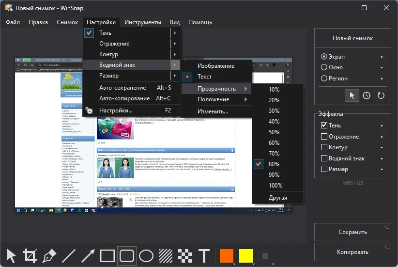 Снимки с монитора WinSnap 6.0.6 by elchupacabra — изображение 2