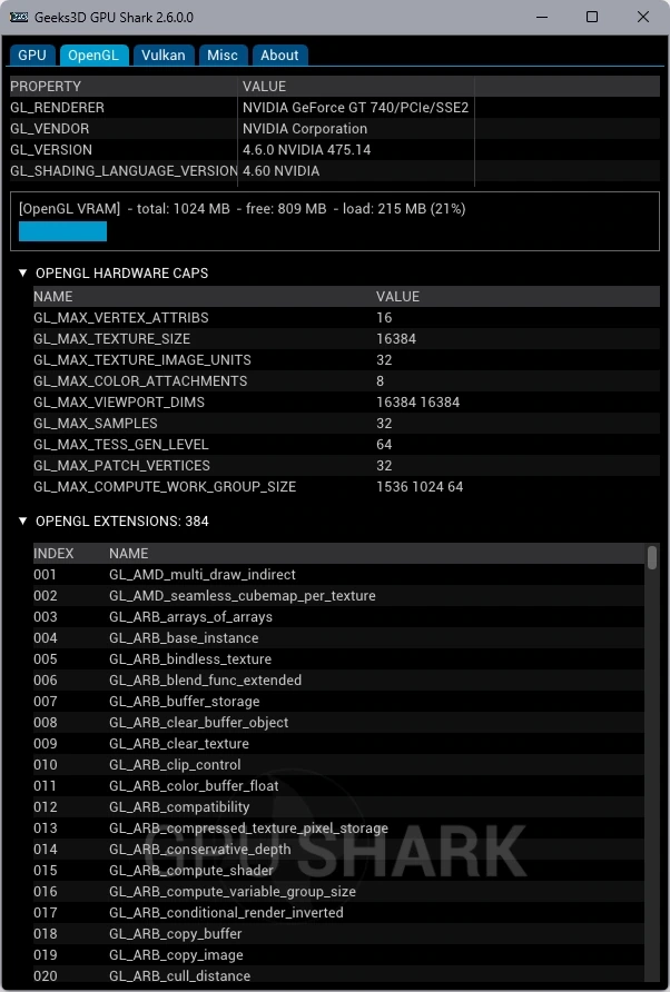 Состояние видеокарты GPU Shark II 2.6.0.0+ Portable — изображение 2
