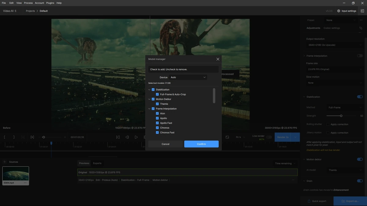 Редактор видео Topaz Video AI 5.3.5 — изображение 2