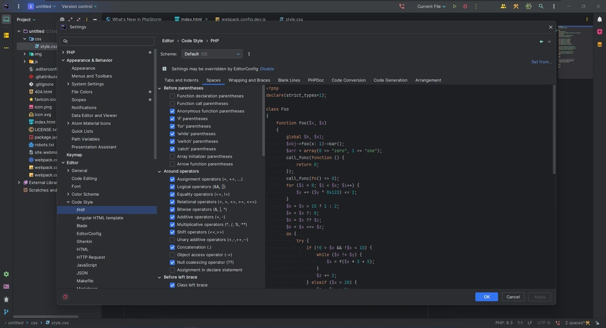 Среда разработки на PHP JetBrains PhpStorm 2025.2.3 (x64-arm64) by Sitego — изображение 2