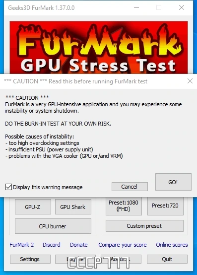 Стресс тест для видеокарты - FurMark 1.37.0 — изображение 2