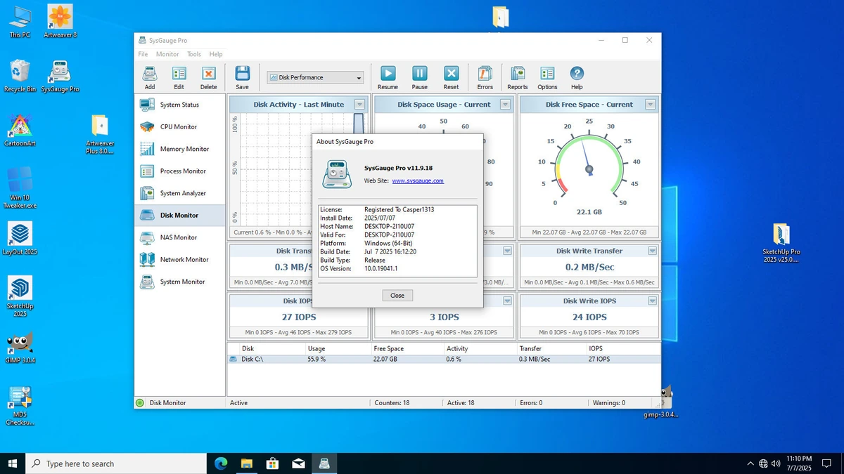 SysGauge System Monitor 11.9.18 — изображение 2