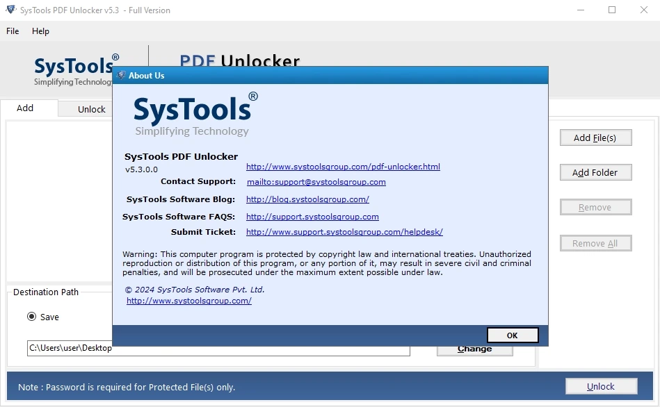 SysTools PDF Unlocker 5.3.0.0 — изображение 2