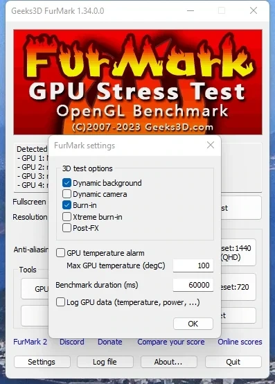Тест для видеокарты FurMark 1.34.0.0 — изображение 2