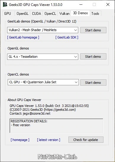 Тест для видеокарты - GPU Caps Viewer 1.53.0.0 + Portable — изображение 2