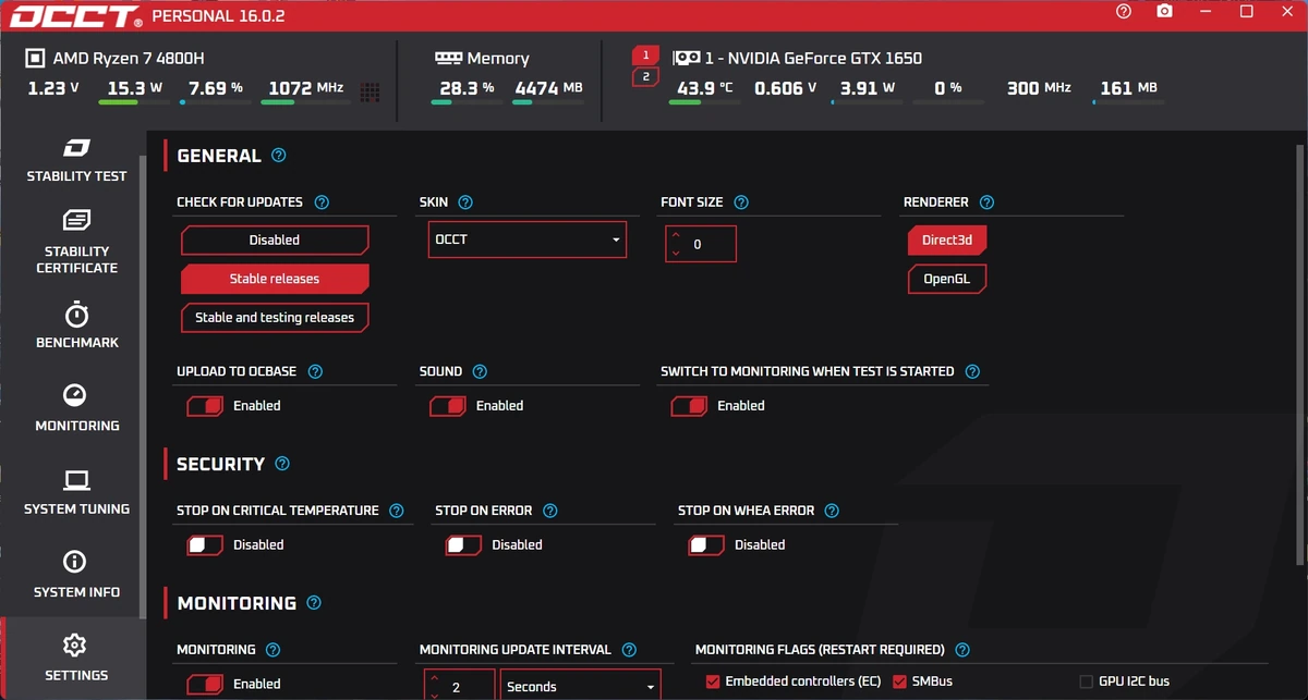 Тестирование видеопроцессора OCCT 16.0.2 Portable — изображение 2