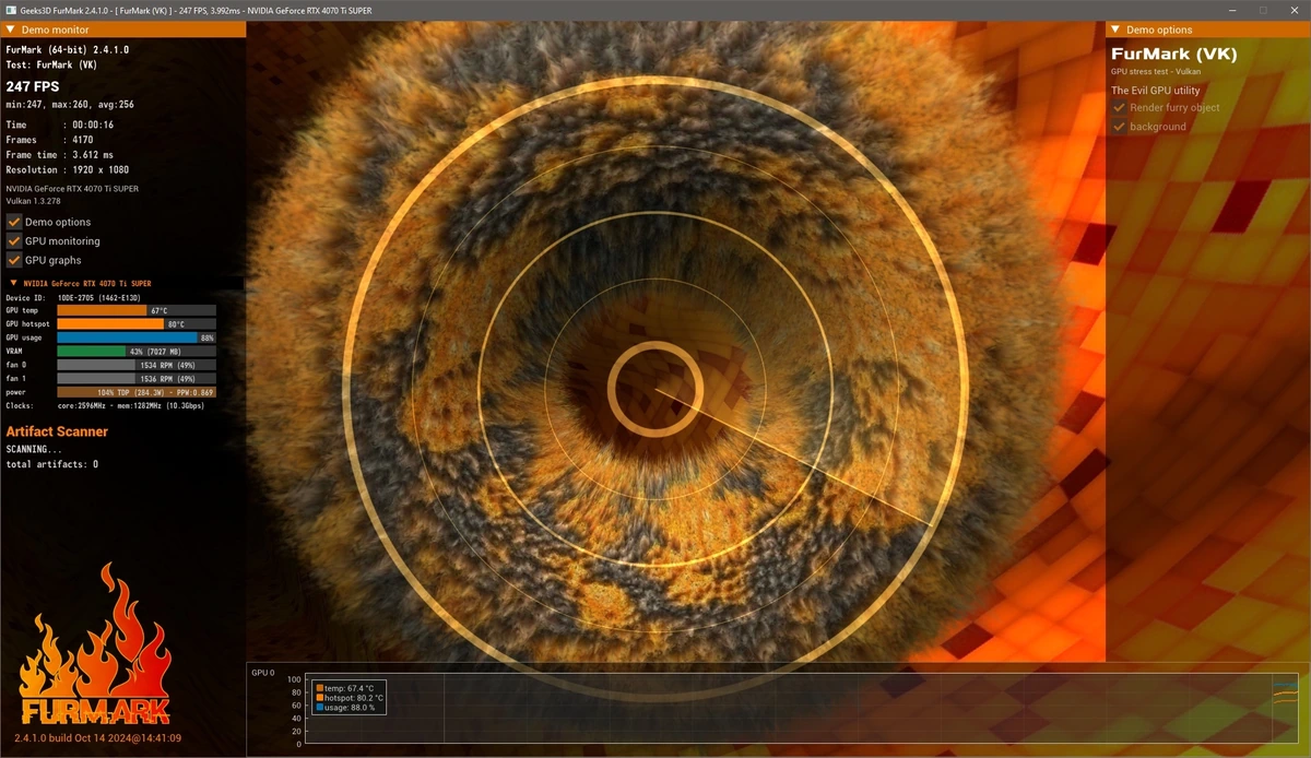 Тестирование видеокарты на отказ FurMark 2.4.1.0 + Portable — изображение 2