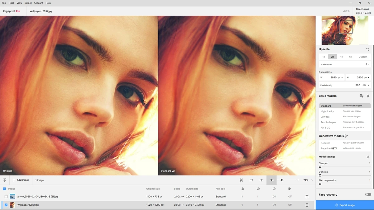 Увеличение изображений Topaz Gigapixel AI Pro 8.2.0 — изображение 2