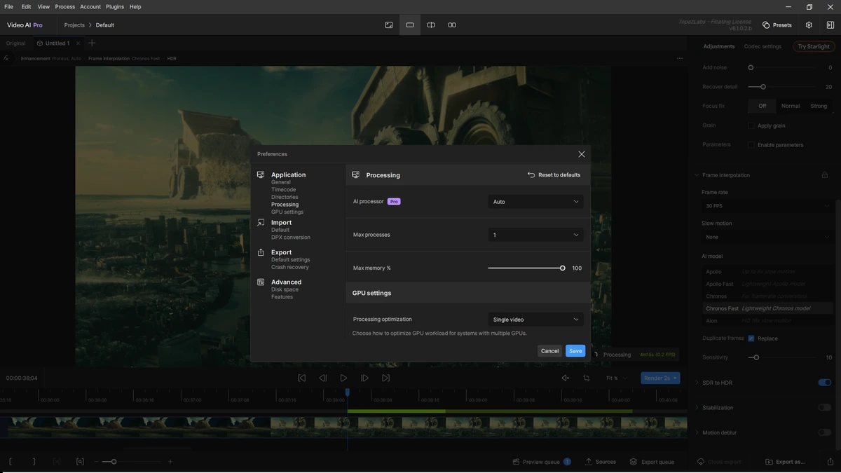 Видеоредактор Topaz Video AI Pro 6.1.0.2.b (x64) Beta — изображение 2