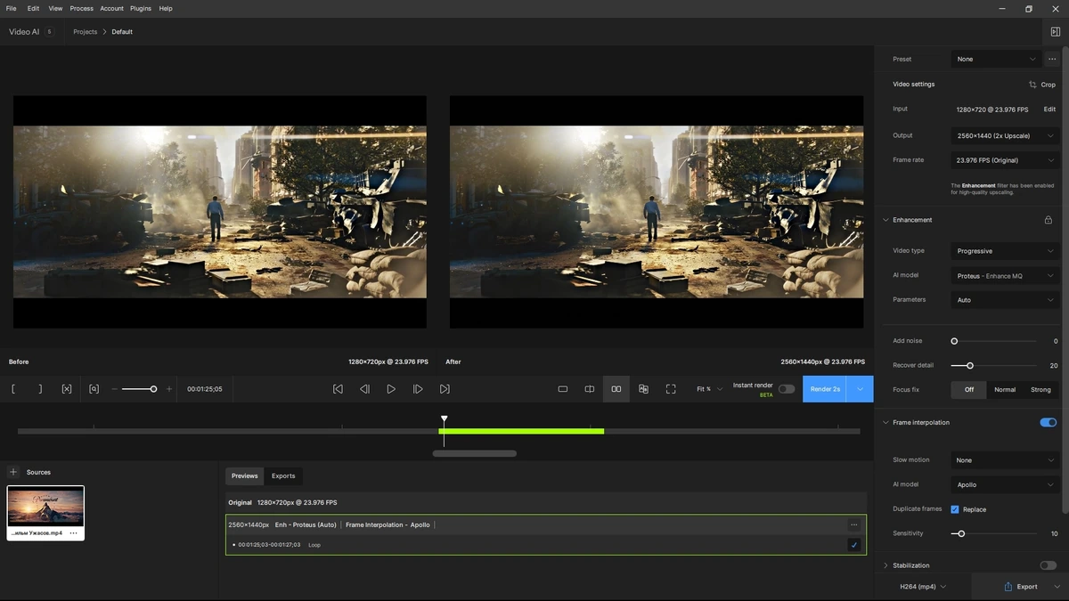 Topaz Video AI 5.1.2 — изображение 2