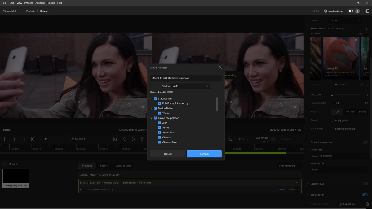 Обработка видео Topaz Video AI 5.5.1 (x64) RePack by KpoJIuK — изображение 2