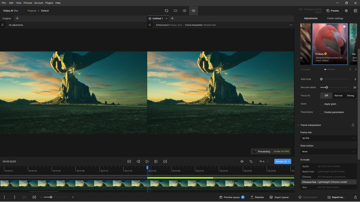 Topaz Video AI увеличение видео Pro 6.0.4 RC — изображение 2