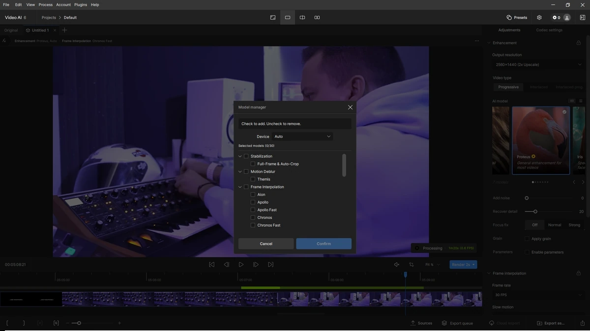 Точное увеличение видео Topaz Video AI 6.0.3 (x64) by KpoJIuK — изображение 2