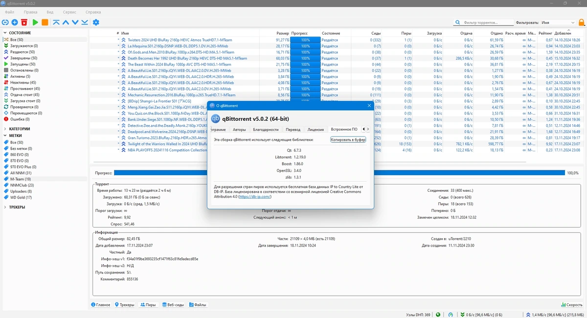 Торрент клиент qBittorrent 5.0.2 — изображение 2