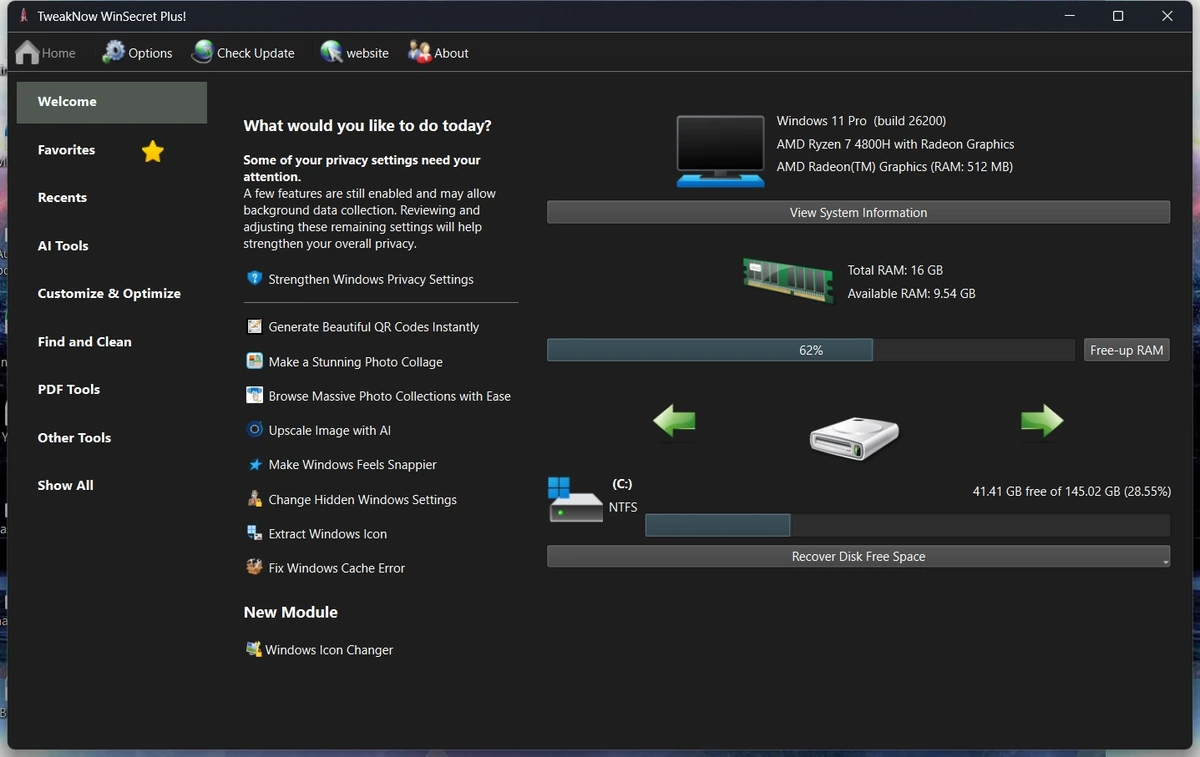 Оптимизация Windows TweakNow WinSecret Plus! 9.0.0 by elchupacabra — изображение 2