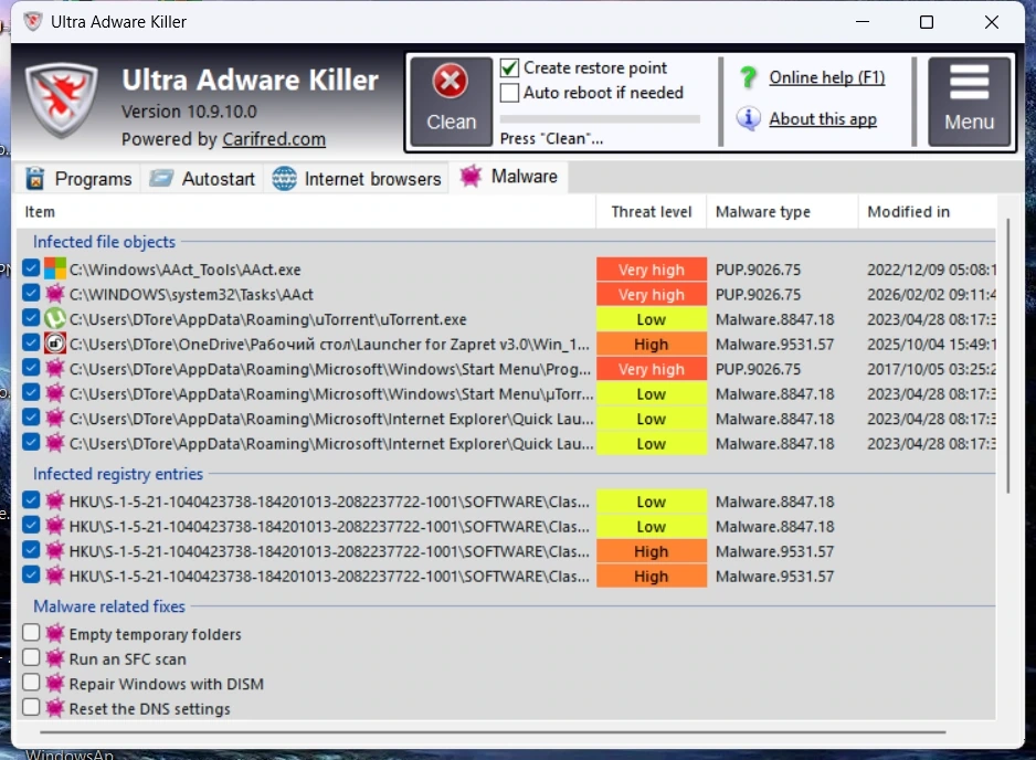 Удаление рекламного ПО Ultra Adware Killer 10.9.10.0 — изображение 2