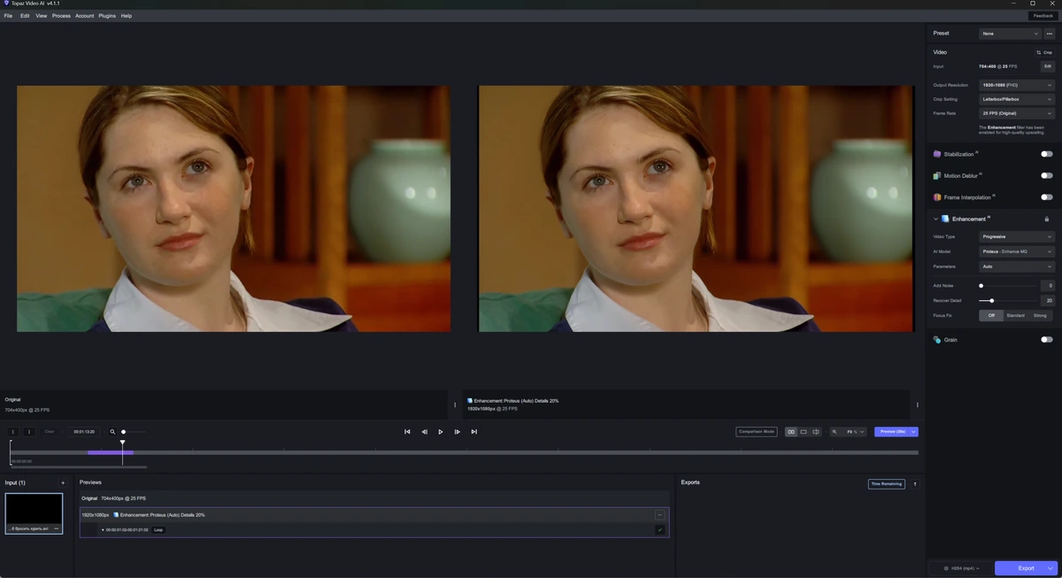 Улучшение видео Topaz Video AI 4.1.1 Repack + Portable by elchupacabra — изображение 2