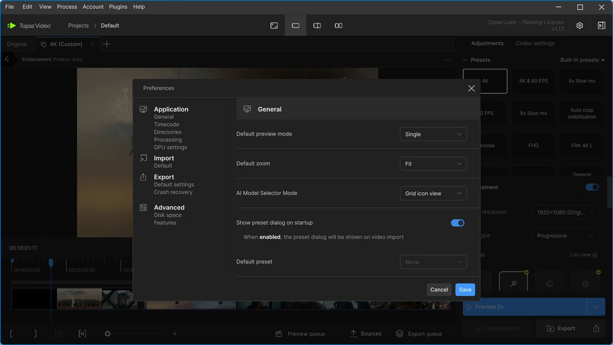 Умный редактор видео Topaz Video 1.1.1 — изображение 2