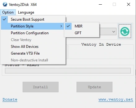 Универсальная загрузочная флешка Ventoy 1.1.14 — изображение 2