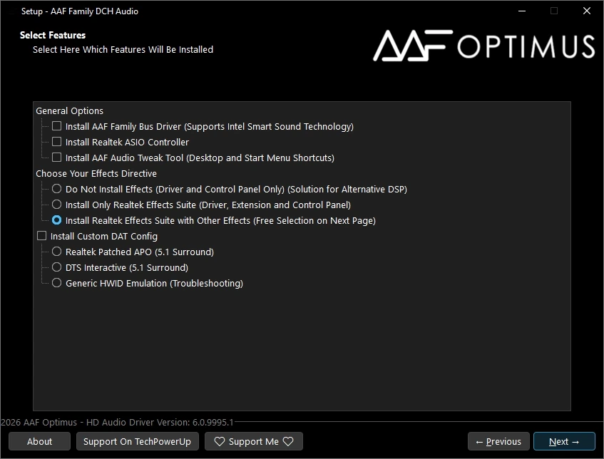 Универсальный аудиодрайвер AAF Family DCH Audio Realtek 11.10.9995.1 Mod by AlanFinotty — изображение 2