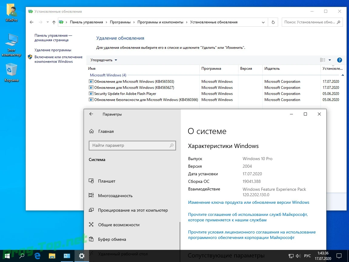Урезанная Windows 10 Pro 2004 b19041.388 x64 ru by SanLex (edition 2020-07-16) — изображение 2
