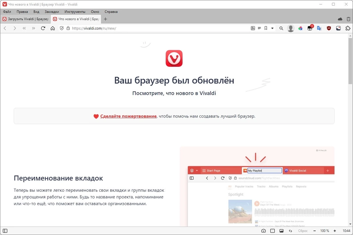 Веб браузер Vivaldi 6.9.3447.51 include standalone — изображение 2