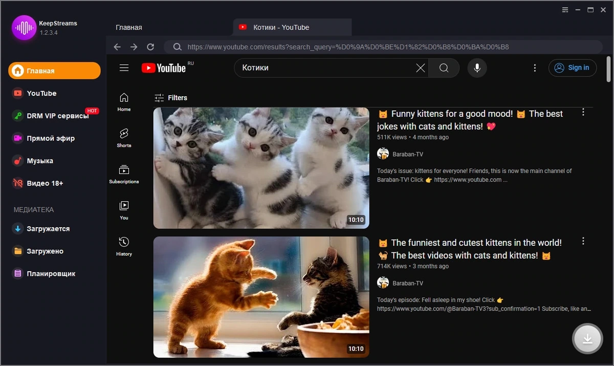 Видеозагрузчик KeepStreams 1.2.3.4 Полная + Портативная версии by elchupacabra — изображение 2