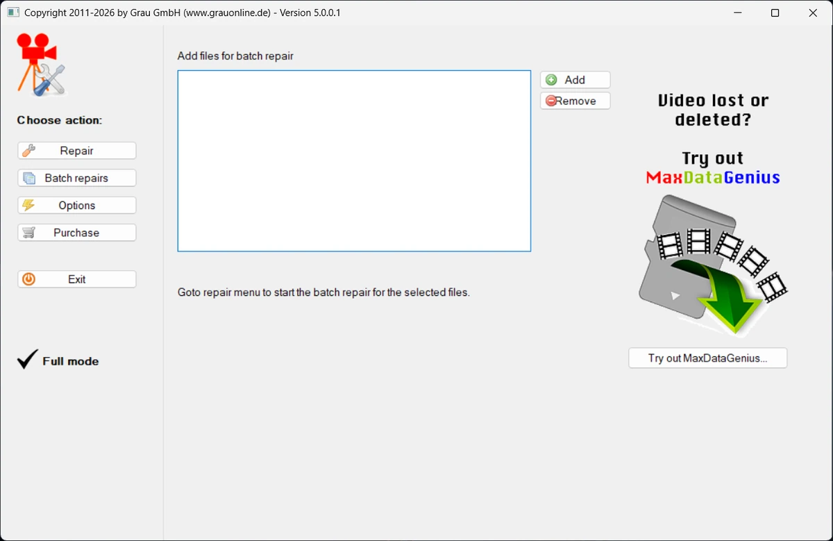 Восстановление видео Video Repair Tool 5.0.0.1 — изображение 2