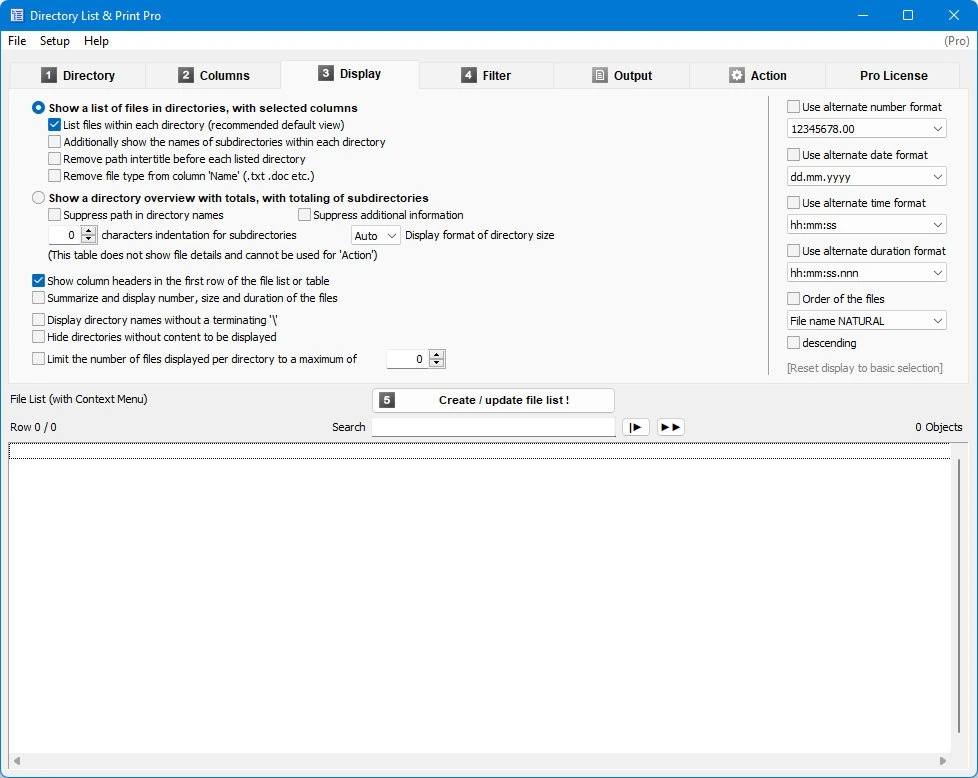 Вывод списка файлов из выбранных папок - Directory List & Print Pro 4.30 + Standalone — изображение 2
