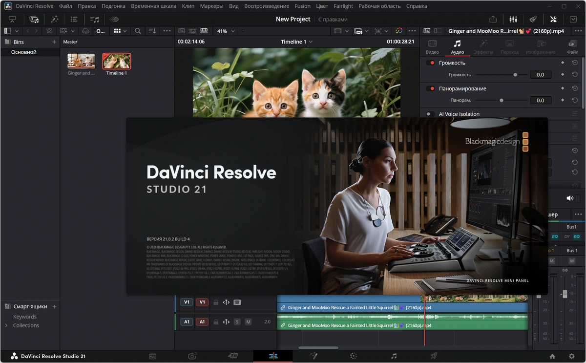 Blackmagic Design DaVinci Resolve Studio 21.0.2 Build 4 RePack by 7997 — изображение 2