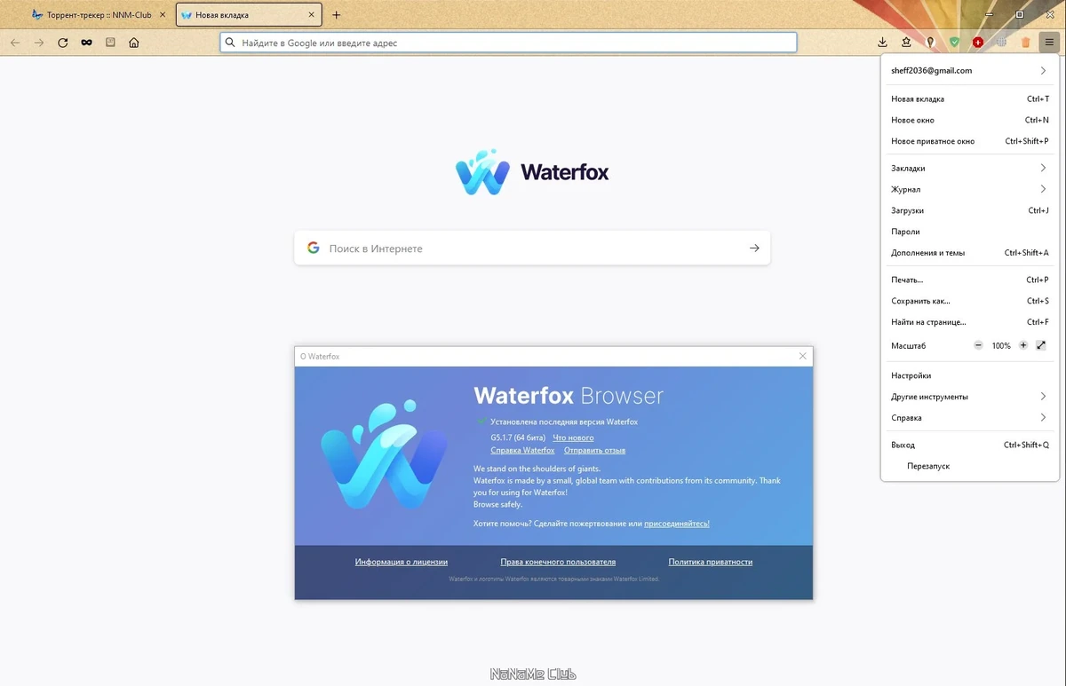 Браузер для 64-х битных систем Waterfox Current G5.1.7 — изображение 2