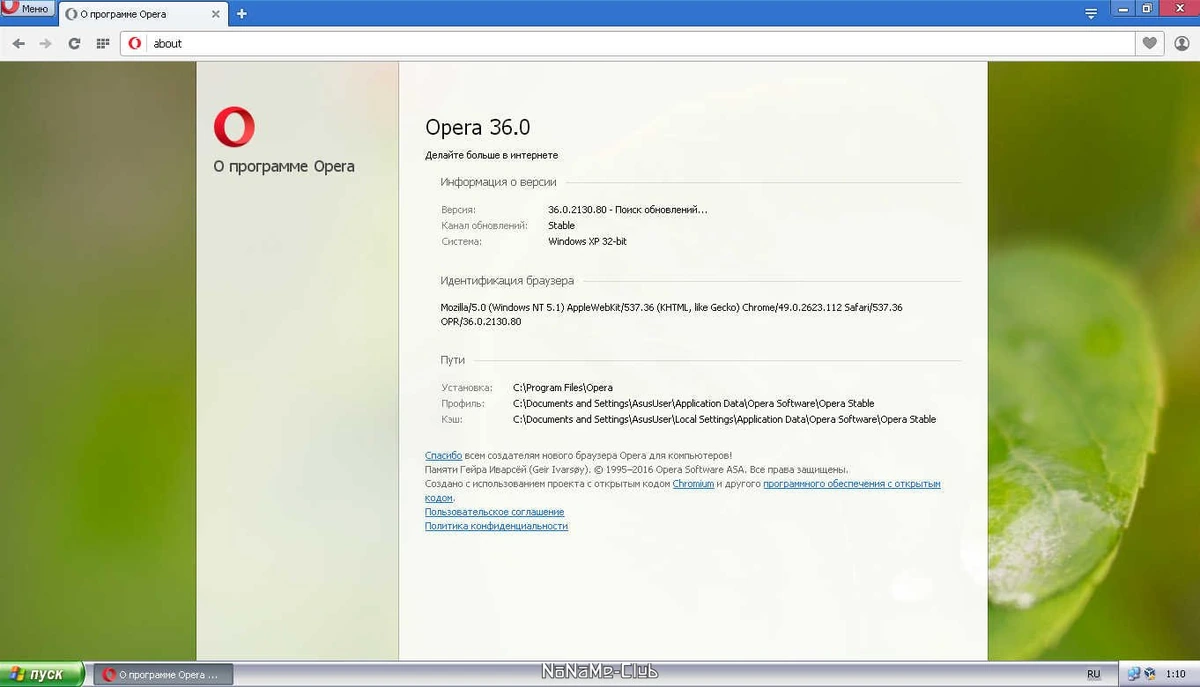 Браузер для Windows XP Opera 36.0.2130.80 — изображение 2