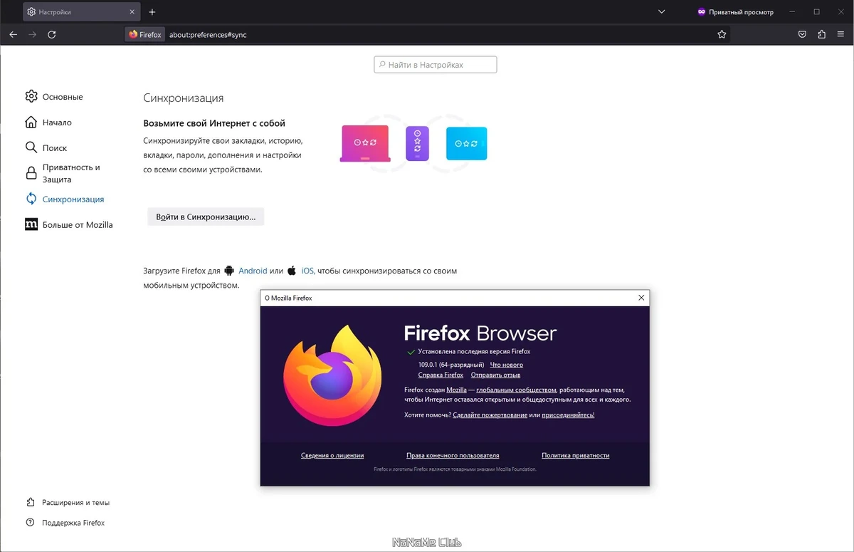 Браузер с поддержкой расширений - Firefox Browser 109.0.1 — изображение 2