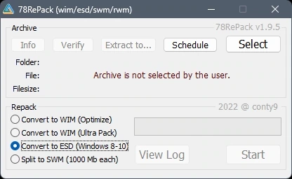 78RePack 1.9.5 New (WimLib 1.14.3) Portable by conty9 — изображение 2