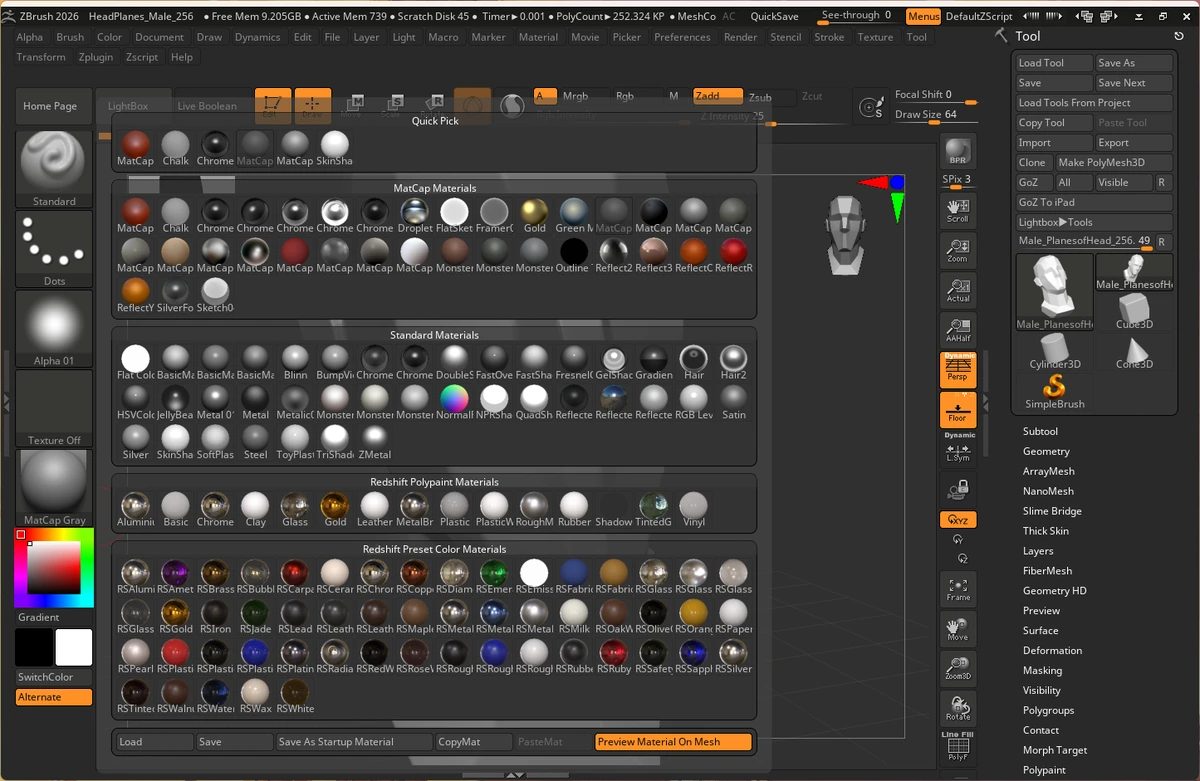 Цифровая скульптура в 3D ZBrush 2026.0 — изображение 2