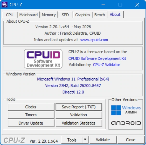 CPU-Z 2.20.1 + Portable — изображение 2