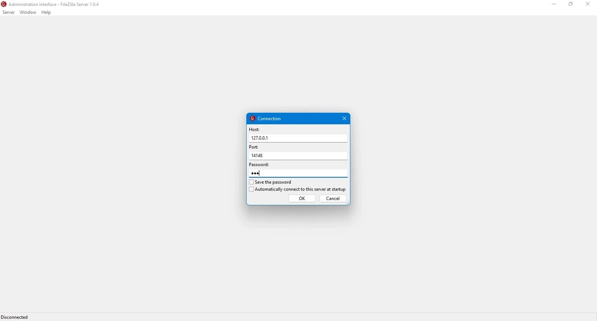 FTP менеджер FileZilla Server 1.9.4.0 — изображение 2
