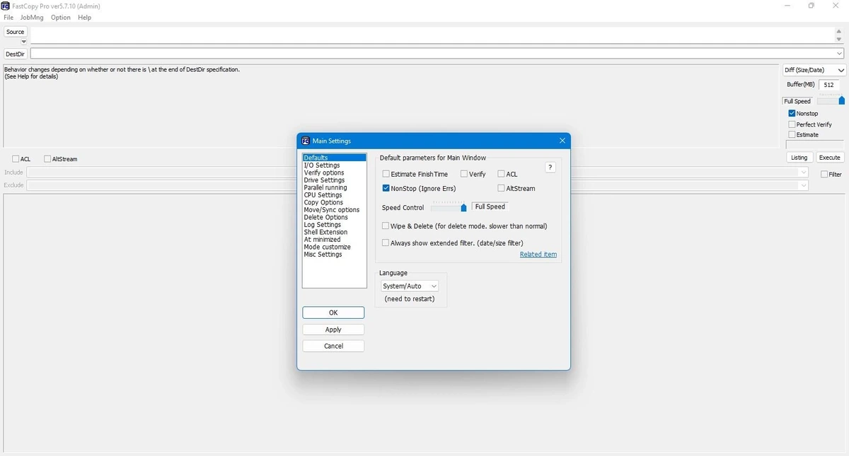FastCopy Pro 5.7.10 — изображение 2