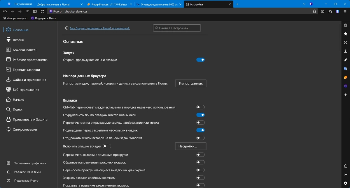 Floorp Browser 11.15.0 + Portable — изображение 2
